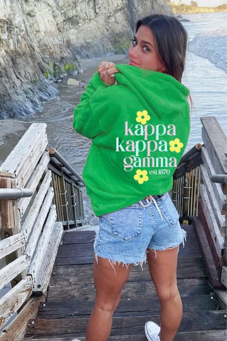 Kappa Kappa Gamma Sweatshirt KKG custom sorority flower hoodie sorority sweatshirt sorority gift bid day shirt 