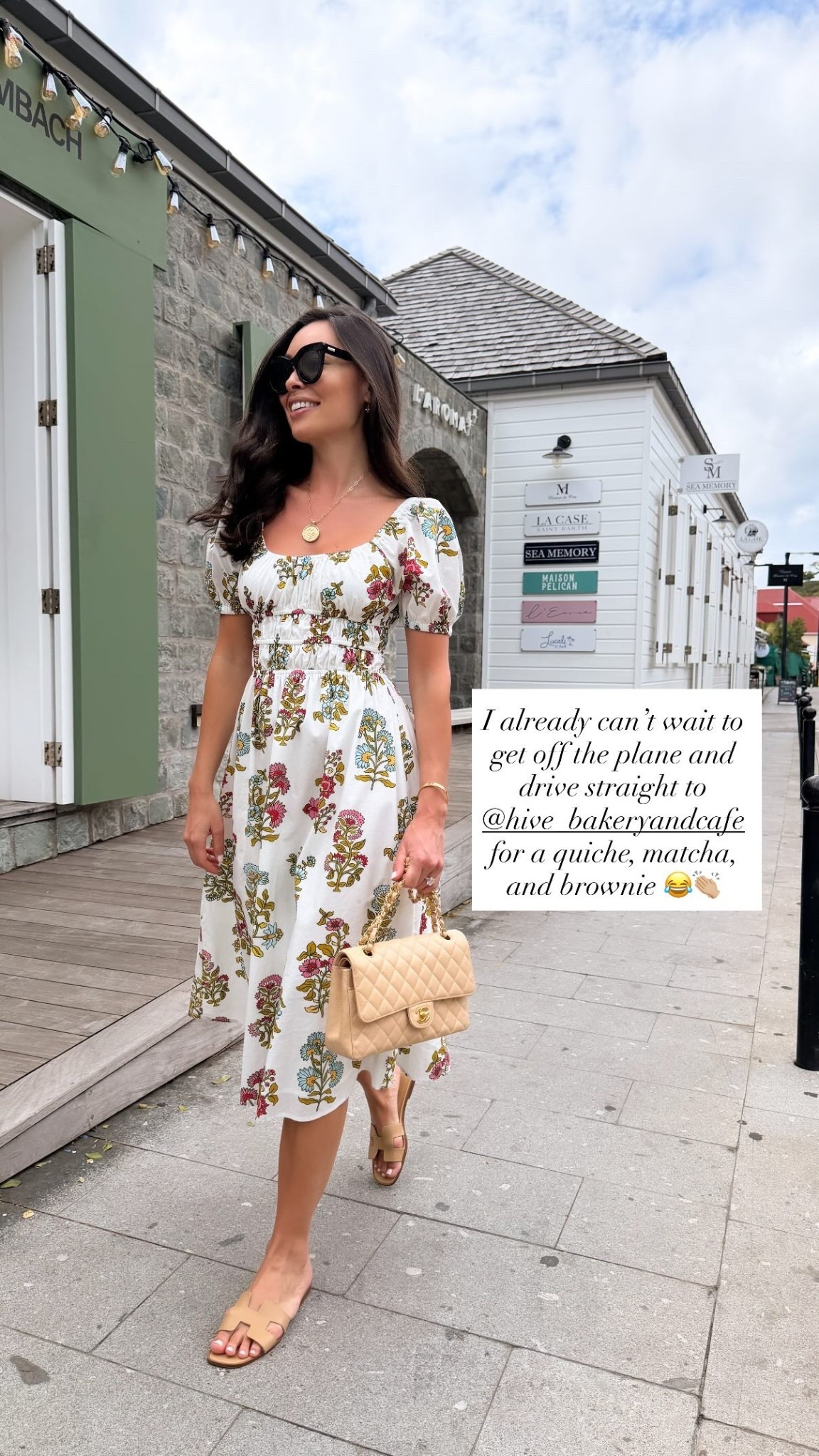 Vacation outfit, spring dress, floral dress, St. Barths outfit, Palm Beach outfit. 

#LTKdayinmylife #LTKTravel #LTKootd