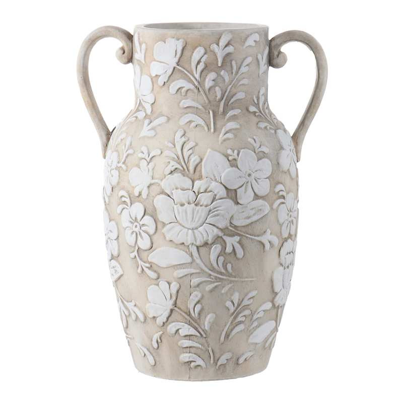 3D Flower Ceramic Vase with Handles, 16" | At Home