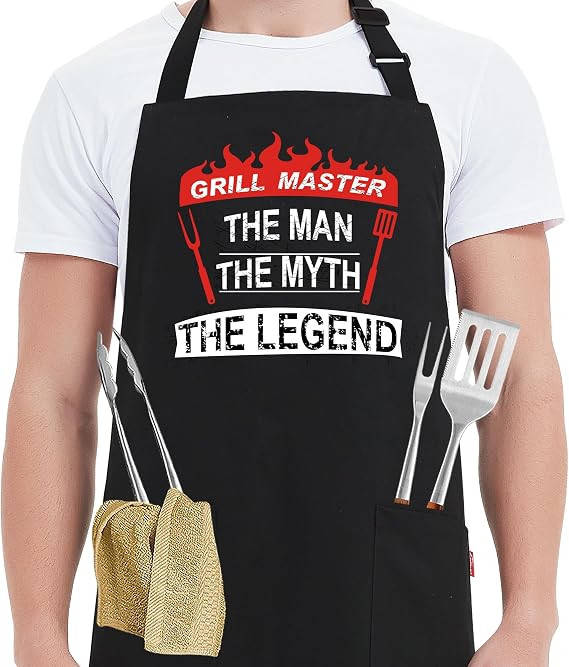 Kaidouma Grill Aprons for Men Funny - Grill Master The Man The Myth The Legend - Men’s Adjustab... | Amazon (US)