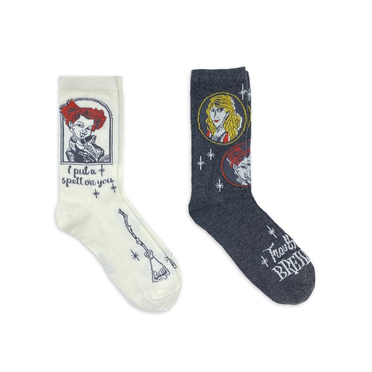 Hocus Pocus Halloween Women's Crew Socks, 2-Pack, Size 4-10 | Walmart (US)