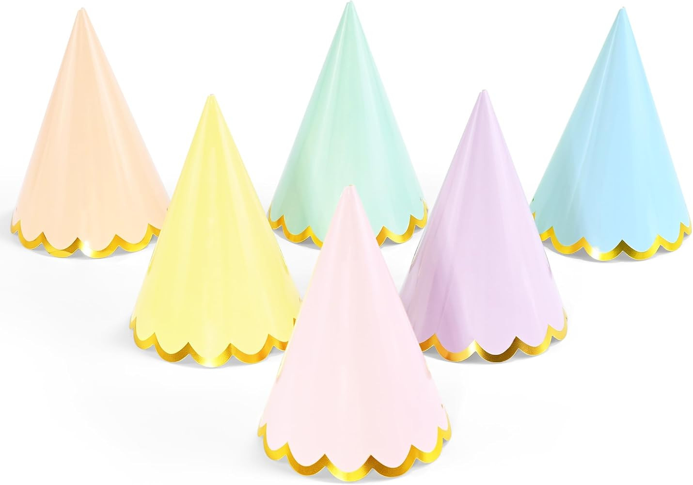 CANREVEL Pastel Party Hats for Adults and Kids, Birthday Decorations | Amazon (US)