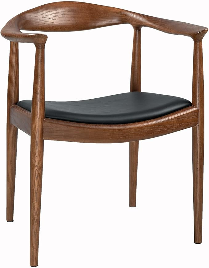 Kennedy Armchair Upholstered Dining Chair, Presidential Mid-Century Modern Accent Chair in Walnut | Amazon (US)
