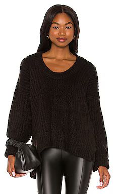 Free People Blue Bell V Neck Sweater in Black from Revolve.com | Revolve Clothing (Global)