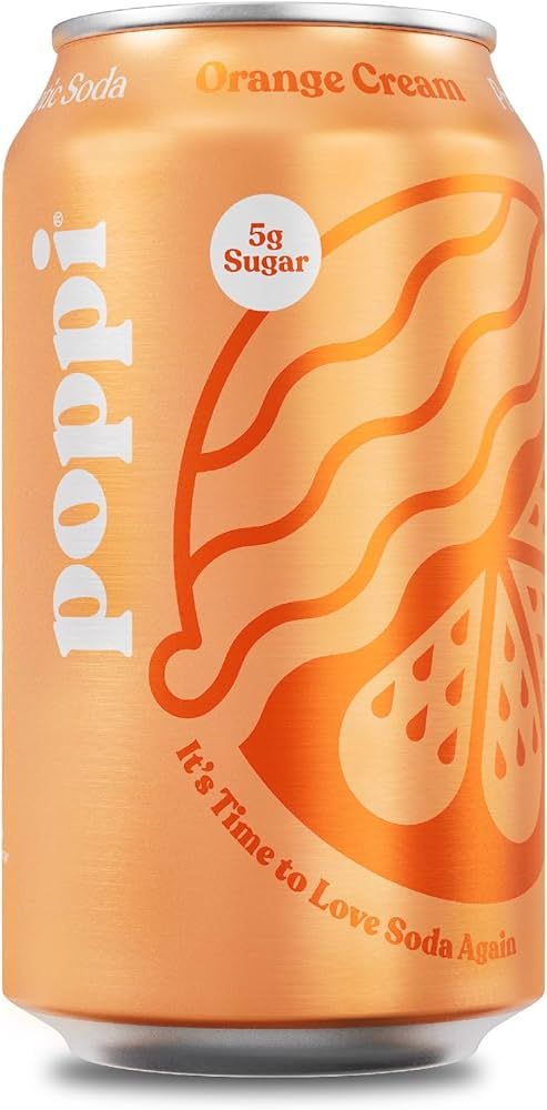 POPPI Sparkling Prebiotic Soda, Beverages w/Apple Cider Vinegar, Seltzer Water & Fruit Juice, Ora... | Amazon (US)