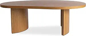 Sapphira Coffee Table, Freeform Oak Veneer Top, Natural | Amazon (US)