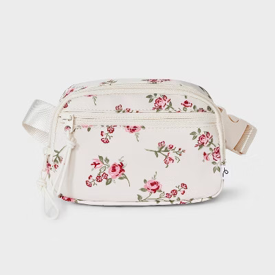Girls' Floral Belt Crossbody Bag - art class™ Cream | Target