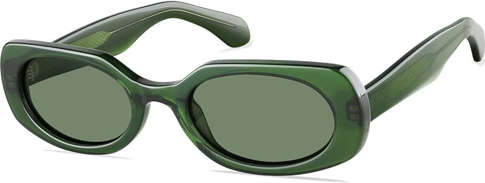 ZENNI Retro Oval Sunglasses - UV400 Protection, Acetate Frame, Unisex Y2K Style for Daily Look | Amazon (US)