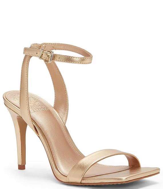 Saprenda2 Metallic Leather Ankle Strap Square Toe Dress Sandals | Dillard's