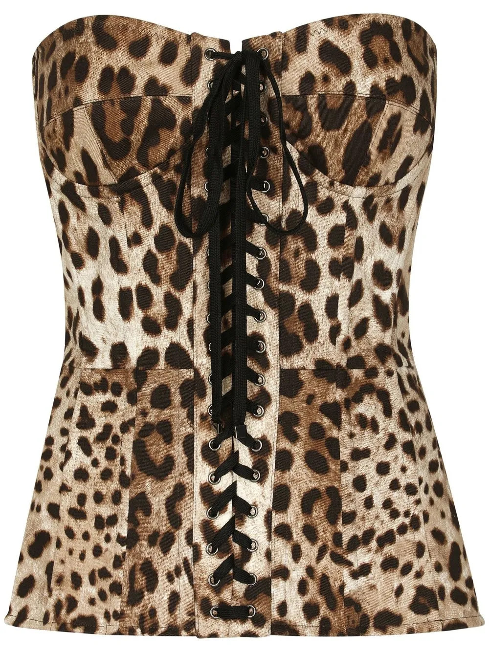 Dolce & Gabbana leopard-print lace-up Corset - Farfetch | Farfetch Global