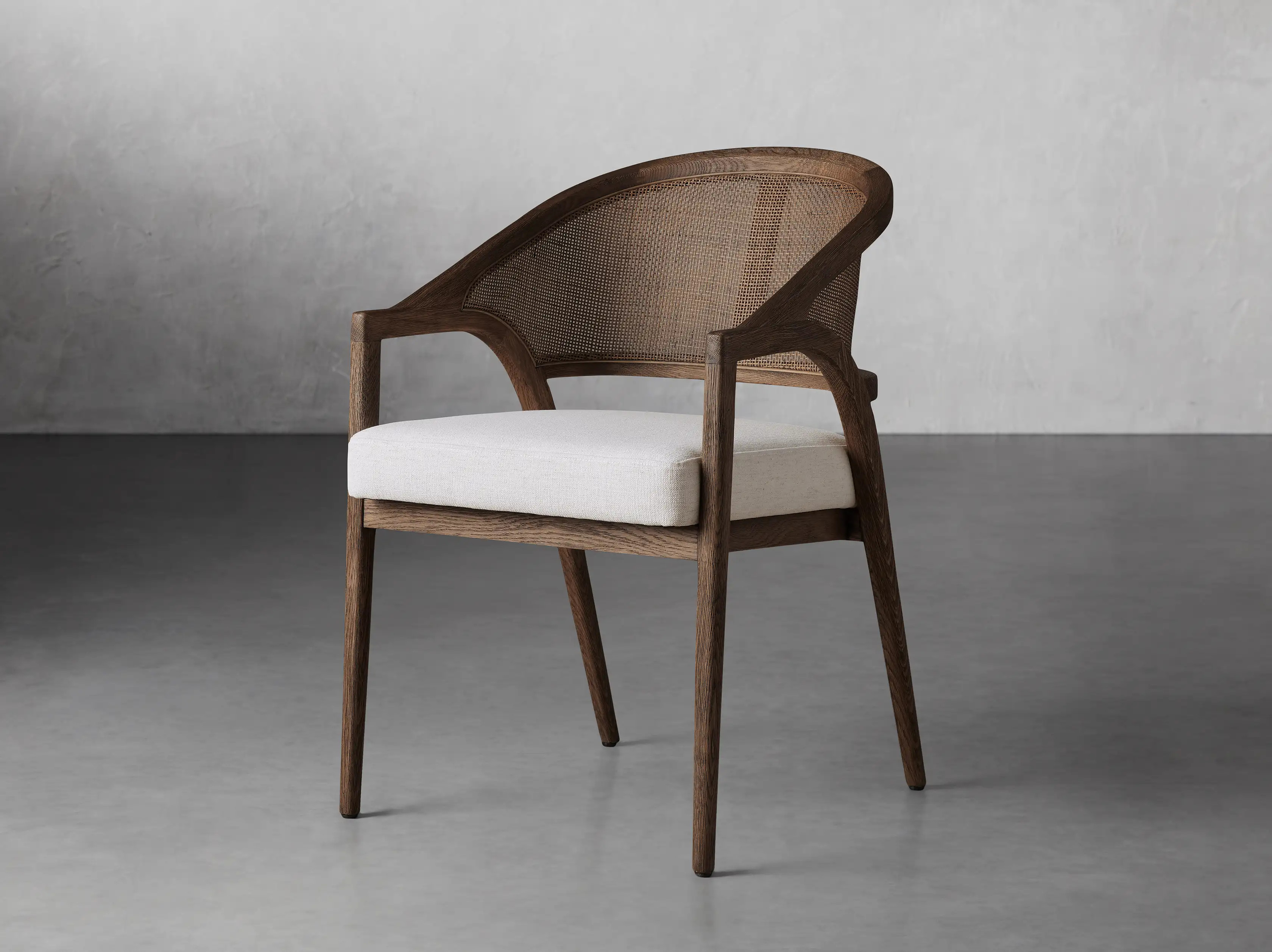 Aimee Dining Arm Chair in Cinder | Arhaus