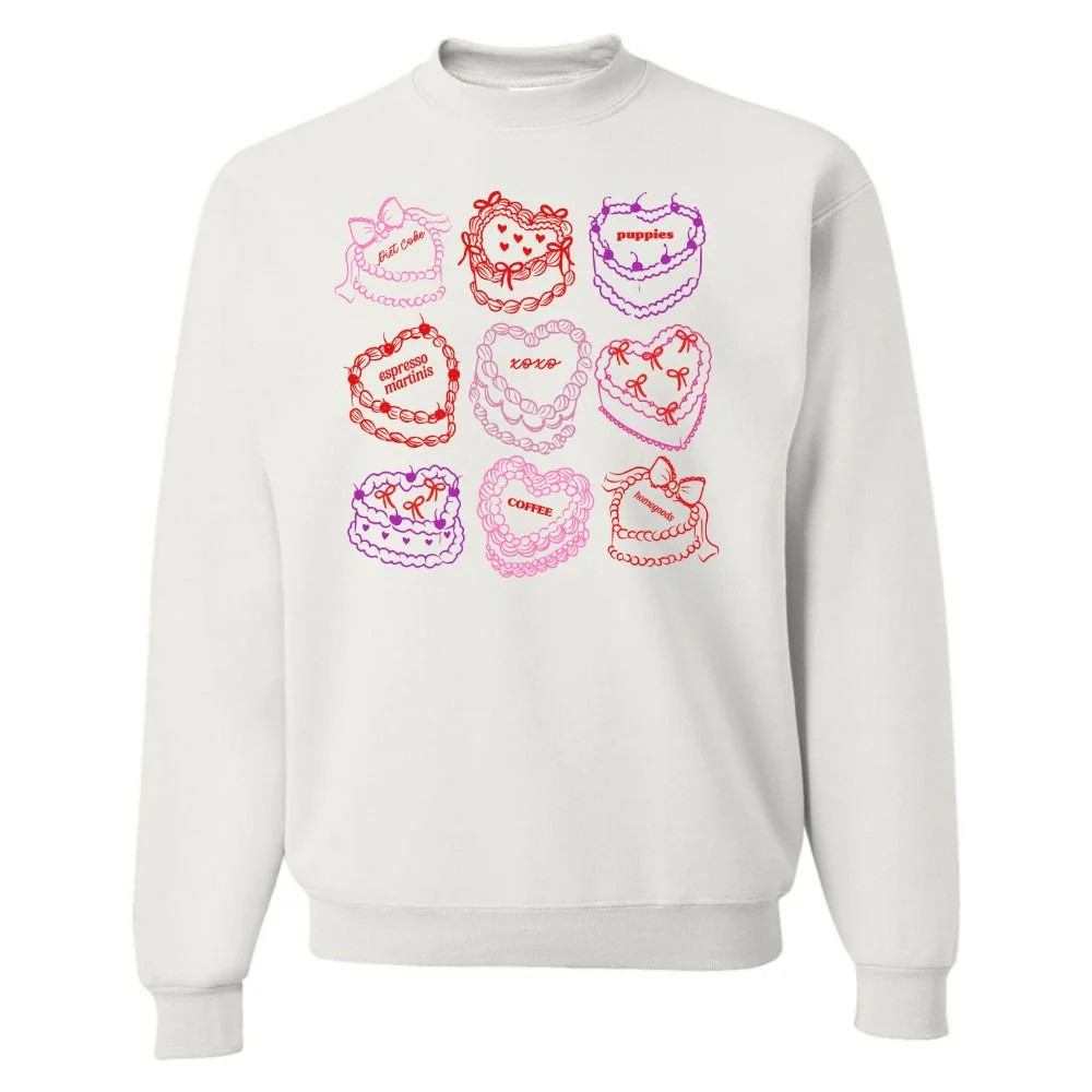 ‘Heart Cakes' Crewneck Sweatshirt | United Monograms