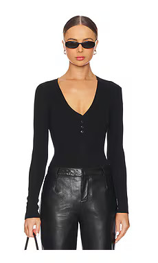 SER.O.YA Lia Bodysuit in Black from Revolve.com | Revolve Clothing (Global)