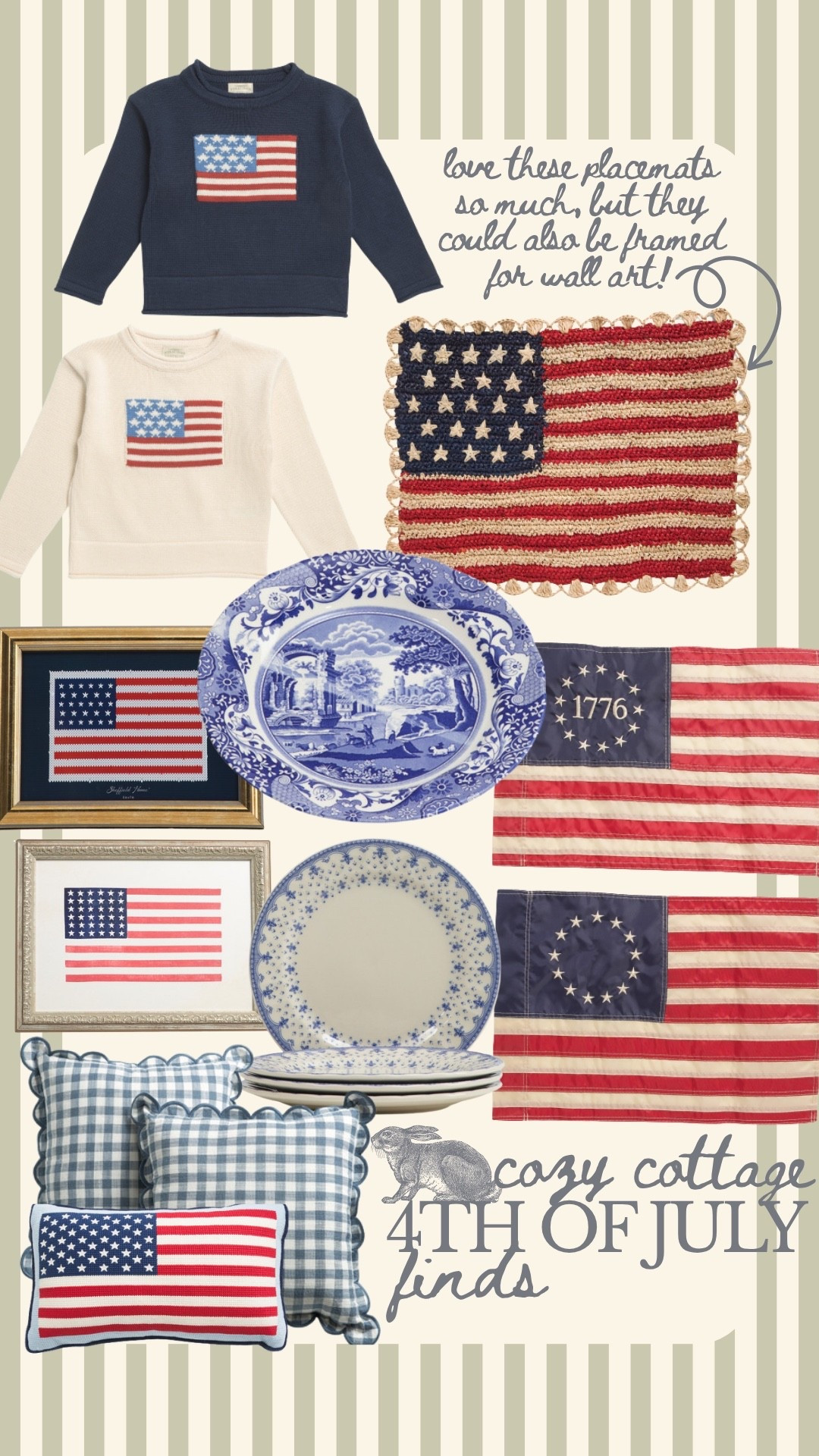 Cozy cottage Americana finds from home to the closet 🇺🇸🇺🇸🇺🇸