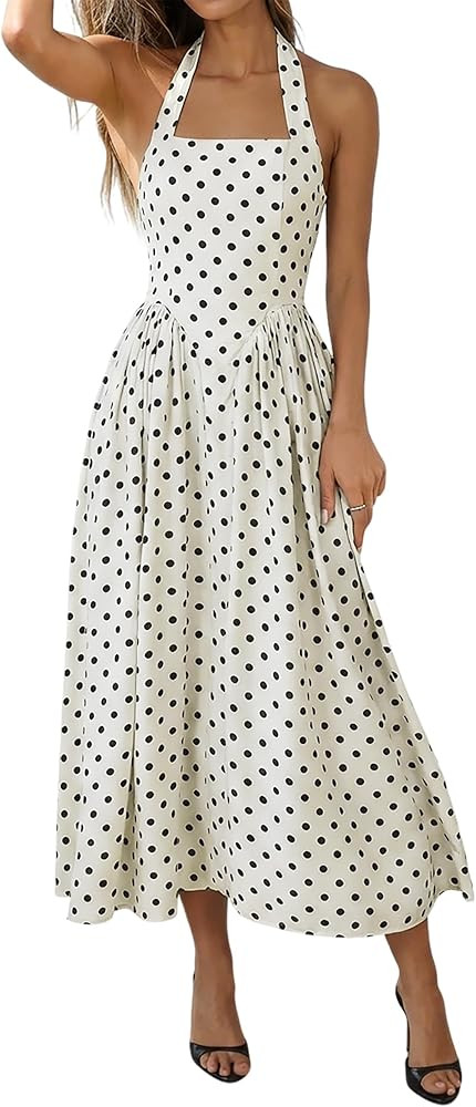 Lingswallow Women Vintage Polka Dot Dress - Retro Tea Party & Cocktail Dress for Wedding Guest, a... | Amazon (US)