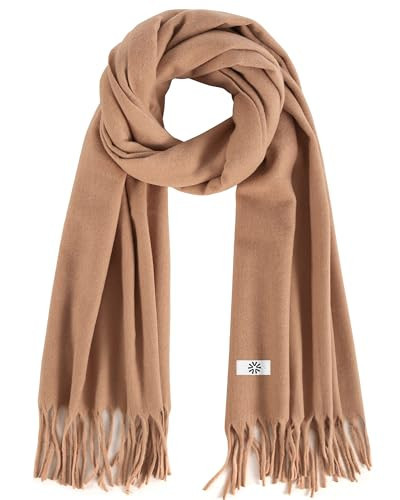 Fygicub Women's Winter Plaid Scarf Warm Thick Long Shawl Soft Knit Perfect Cold Weather Gift | Amazon (US)