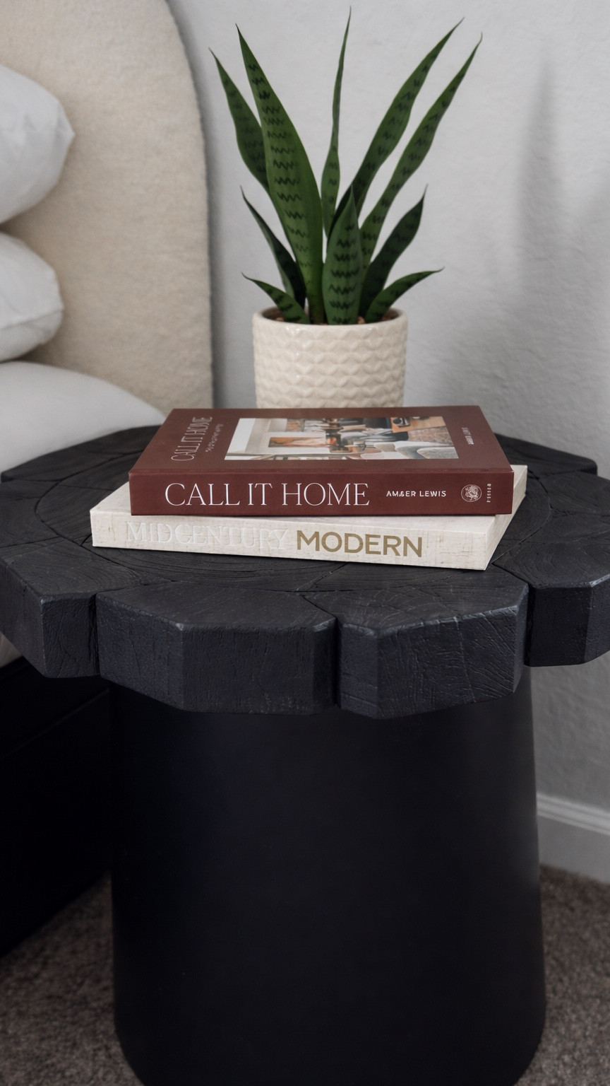 Sculptural accent tables are an easy way to add visual interest without overwhelming a bedroom. This black accent table from Signature Design by Ashley adds contrast, texture, and a modern edge to a neutral space. #signaturedesign #signaturepartner

#LTKHome