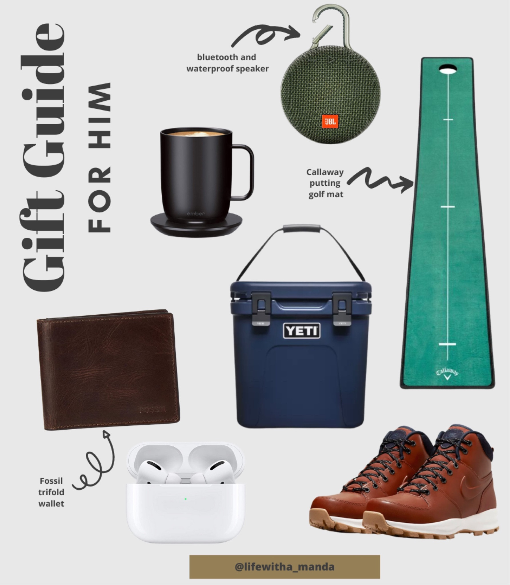 #giftguide #giftsforhim #golf #indoorgolf #speaker #bluetoothspeaker #travelspeaker #coffee #mug #yeti #cooler #earbuds

#LTKmens #LTKSeasonal #LTKfit