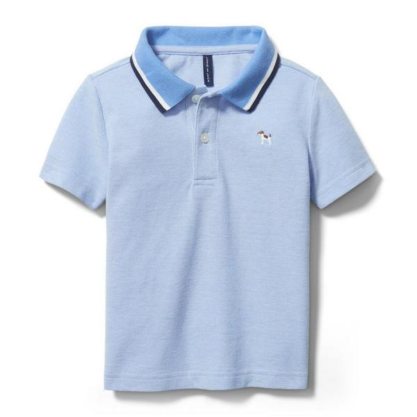 Embroidered Pique Polo | Janie and Jack