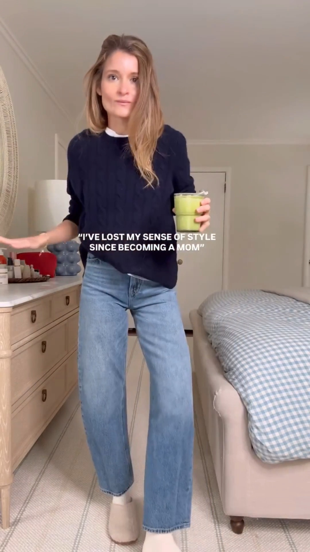 Bloomingdale’s Cableknit is giving serious Ralph Lauren vibes for under $100 ($400 less!!). Note my sweater is navy but the app is acting up so I can only show white. The link will take you to the product, just switch to navy • soldout.nyc white tee is a great layering piece • Pistola Wes jeans have the perfect barrel shape (some shape to keep it interesting but not too crazy) and is a great price for such premium denim • Rothy’s cozy clogs are so hard to find right now. Linking what I found and also the Casual Clog which is also amazing • NEW sock find on Amazon. Super soft, warm and chic • added a little Dorsey sparkle to complete the look  

Sizing notes: sweater & tee - wearing a small. Jeans: run tts, in a 25. Use MEG15 for a little $$ off my jeans! Clogs: wearing my true size but they run a little big, if you are between size down. 
 #ootd #outfitinspo #everydaystyle #momstyle #classicstyle #grwm #wardrobestaples #fallstyle #classicstyle #closetstaples

#LTKootd #LTKFindsUnder100 #LTKSeasonal