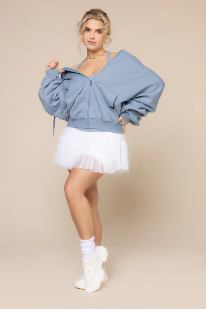 Zip Cloud Hoodie - Blue Storm | POPFLEX