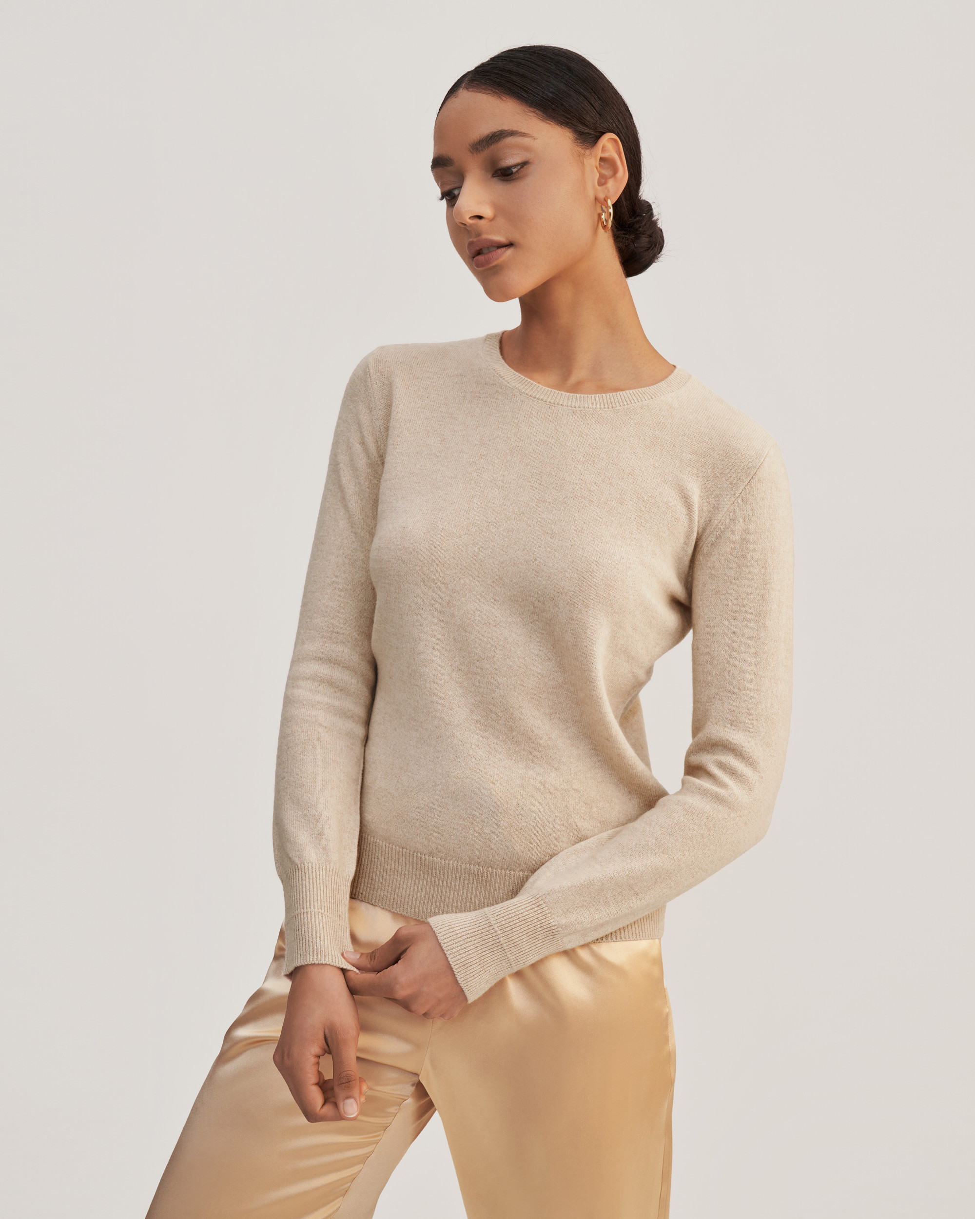 Grade A Basic Style Cashmere Sweater | LilySilk