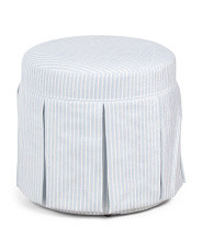 18x18 Juliet Striped Skirted Ottoman | TJ Maxx