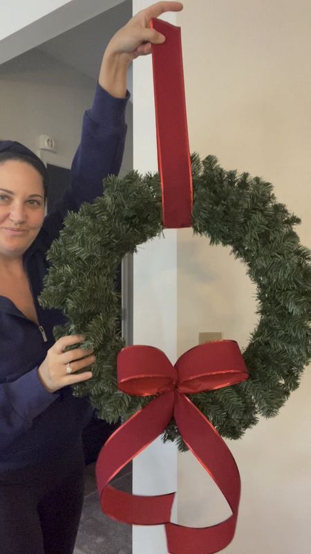 Budget friendly Christmas wreaths for your windows! Red velvet Christmas ribbon 

#LTKSeasonal #LTKhome #LTKsalealert