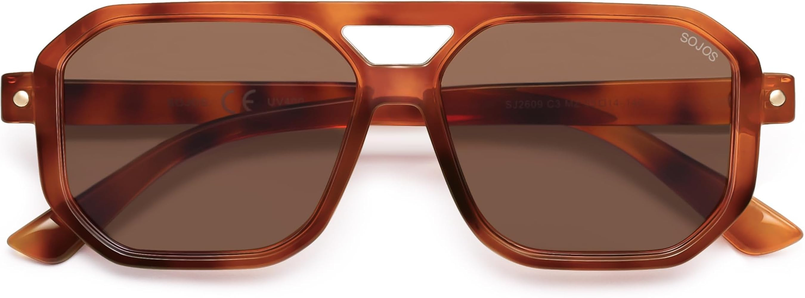 SOJOS Retro Polarized Square Aviator Sunglasses for Women Men Vintage 70s UV400 Protection Shade ... | Amazon (US)