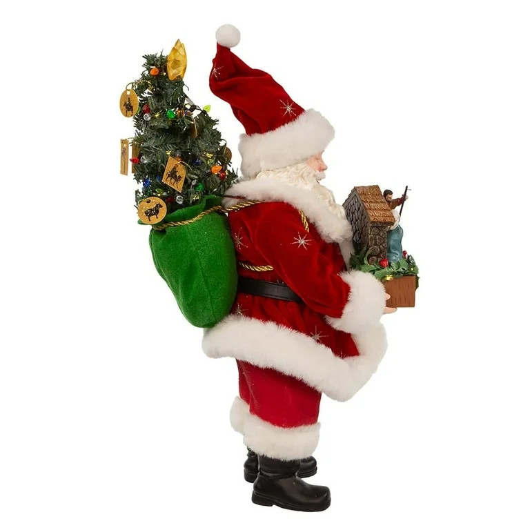 Kurt Adler 13-Inch Fabriché Battery-Operated LED Santa with Nativity Set - Multicolored | Walmart (US)