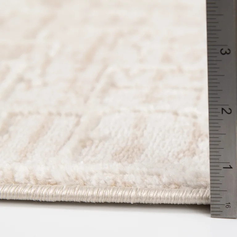 Mainstays Neutral Raised & Sculpted Abstract Indoor Area Rug, 5'x7' | Walmart (US)