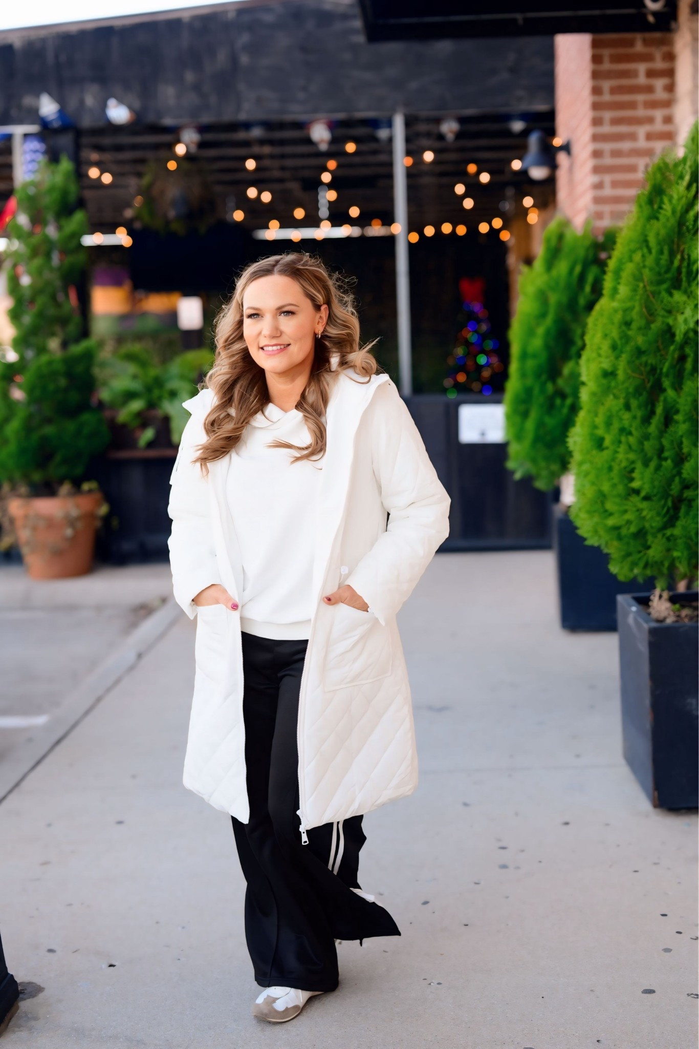 A crisp neutral layer paired with sleek black pants is my go to formula for effortless polish. This look moves seamlessly from errands to meetings while still feeling comfortable, intentional, and elevated. Clean lines, soft textures, and pieces that work hard without looking like they try.

AudrieDollins, elevated casual, everyday workwear, neutral layering, polished comfort, chic basics, modern mom style, founder wardrobe, casual chic

#LTKmorningroutine #LTKActive #LTKootd