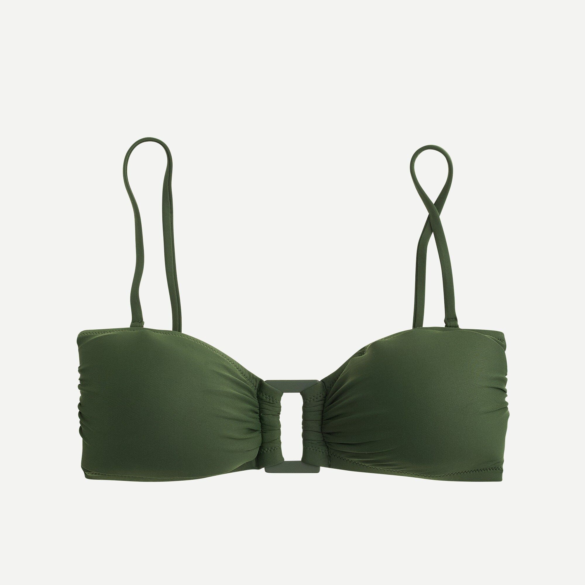 Square-ring bandeau bikini top | J.Crew US