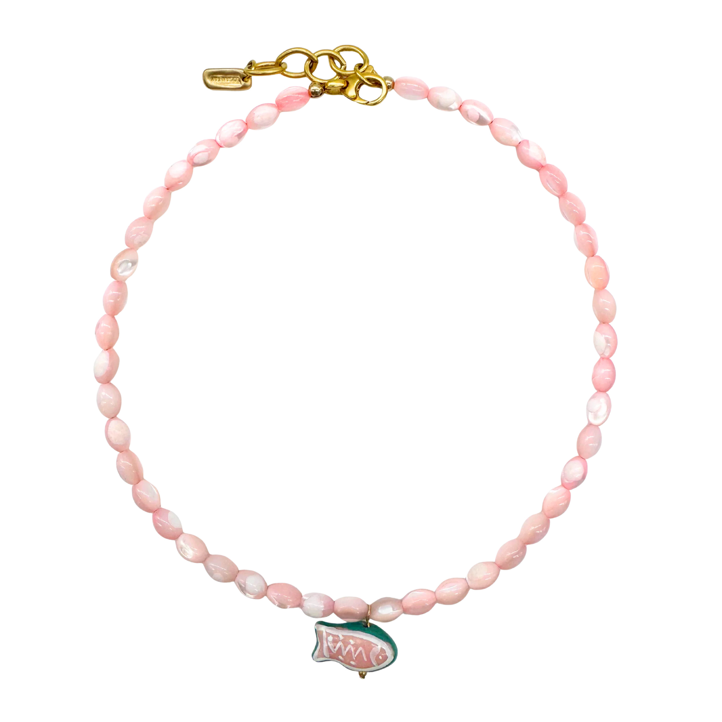 Salmon Fishy Beaded Necklace | Logan Tay