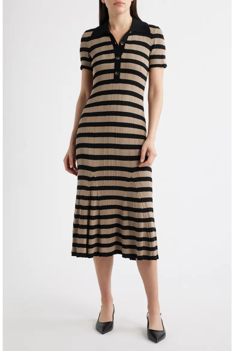 Stripe Variegate Rib Midi Sweater Dress (Women) | Nordstrom | Nordstrom