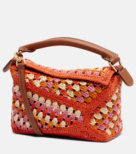 Paula's Ibiza Puzzle Mini raffia top-handle bag | Mytheresa (US/CA)