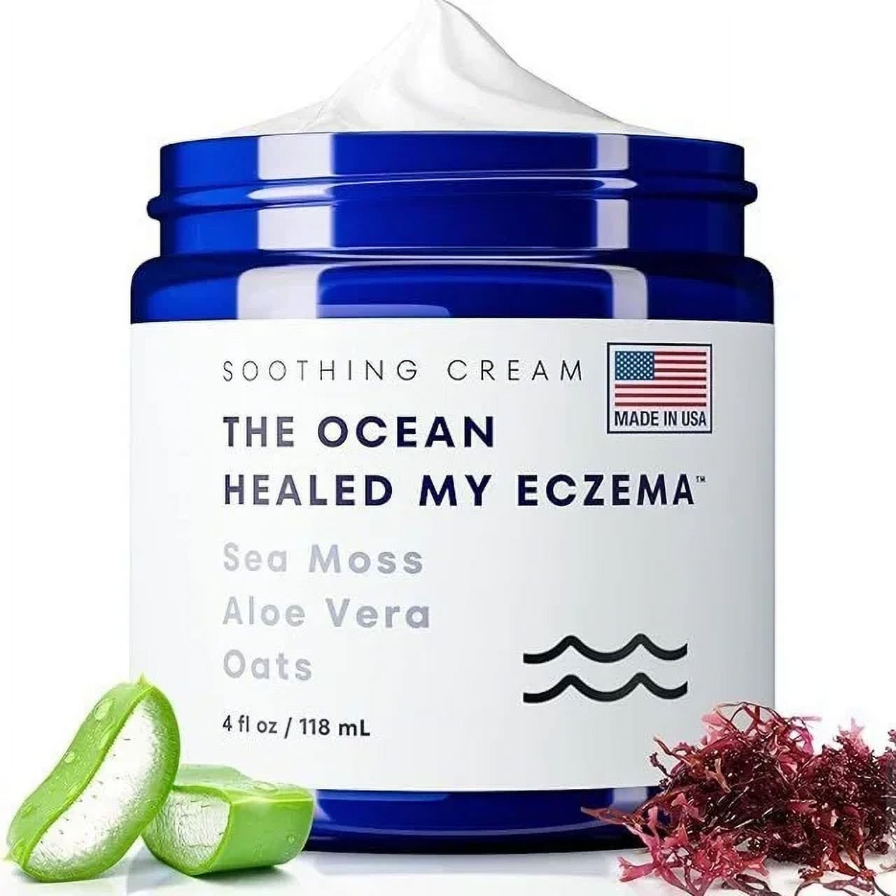 All Natural Eczema Soothing Cream Made with sea moss! Sensitive Skin Dry Skin Hydrating Comfort M... | Walmart (US)