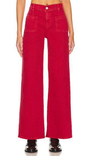 Le Slim Palazzo Bardot Pocket in Lantern | Revolve Clothing (Global)