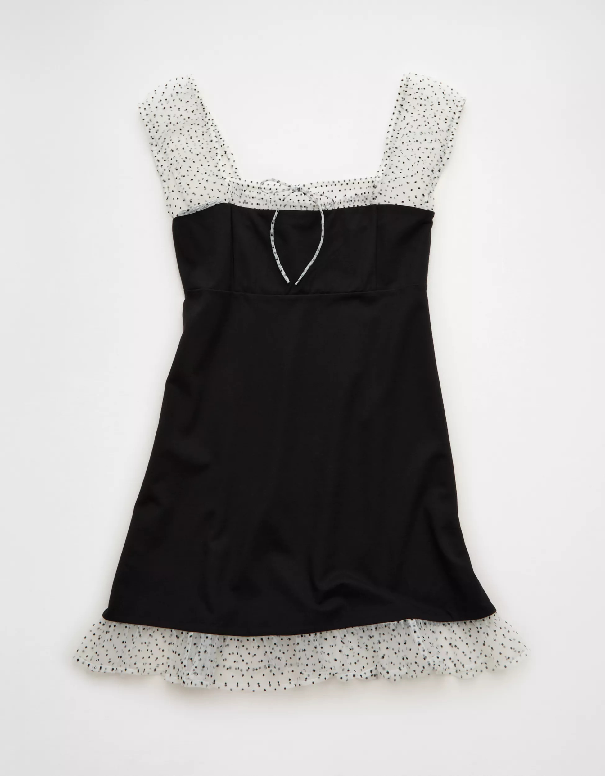 AE Cap Sleeve Tie-Front Mini Dress | American Eagle Outfitters (US & CA)