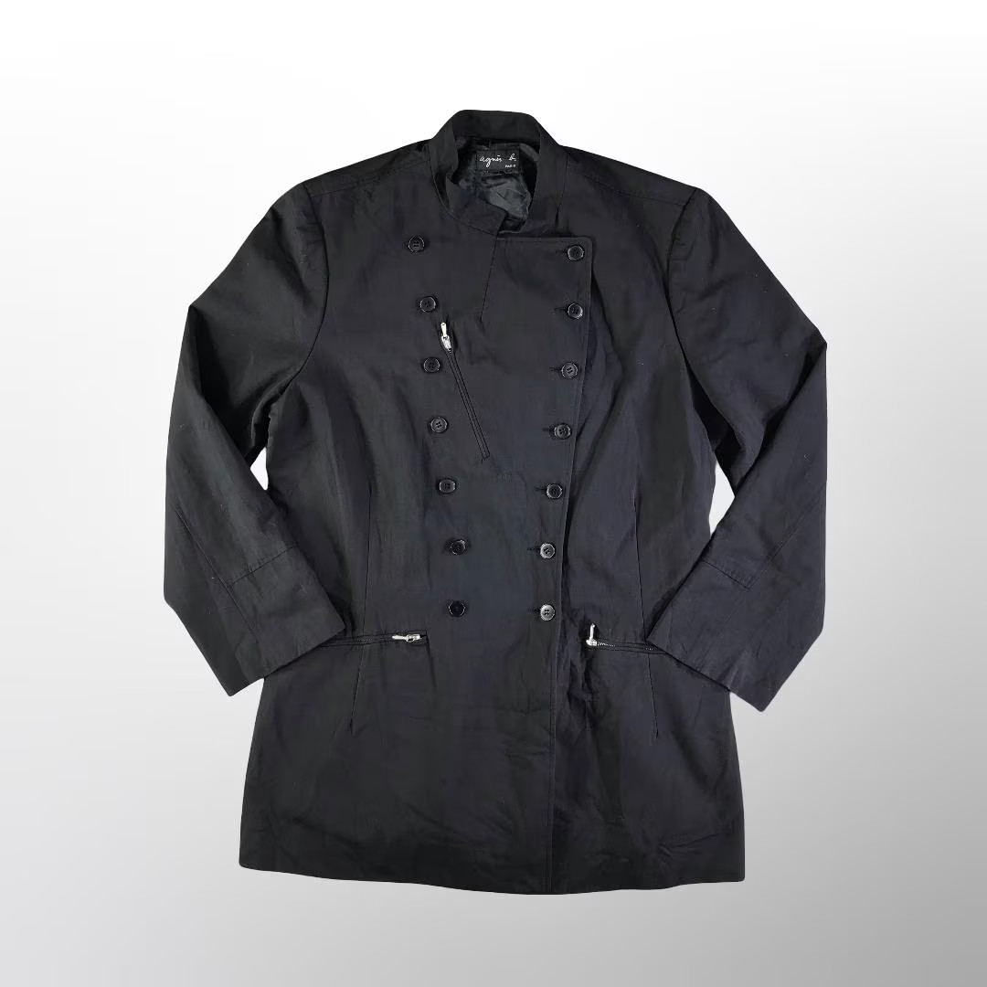 Vintage Agnes b. Paris Military Style Double Breasted Black Jacket | Vintage French Designer Mod ... | Etsy (US)