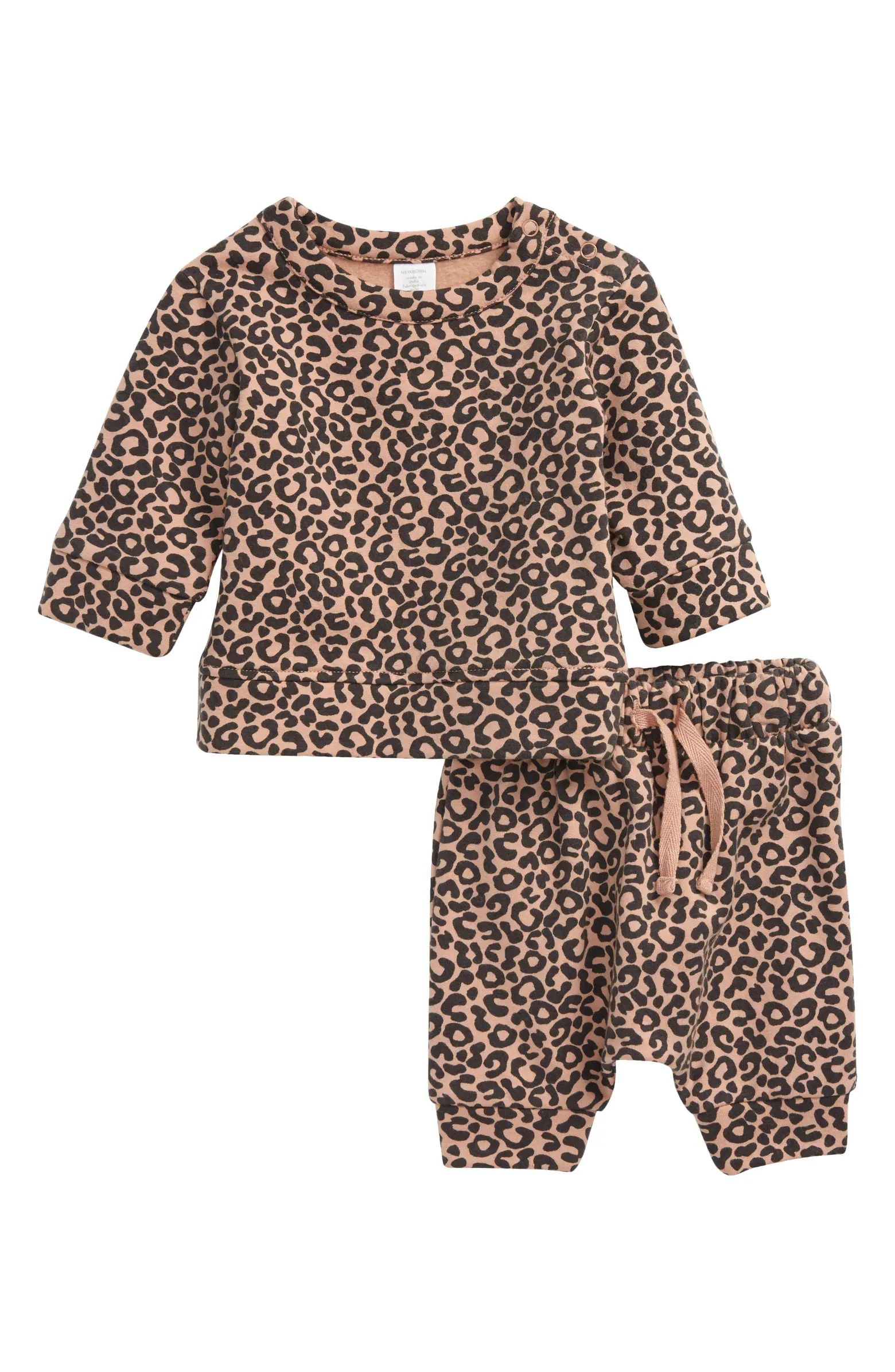 Leopard Print Top & Pants Set | Nordstrom