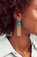 Tae Gold Statement Earrings in Bright Coral Magnesite | Kendra Scott