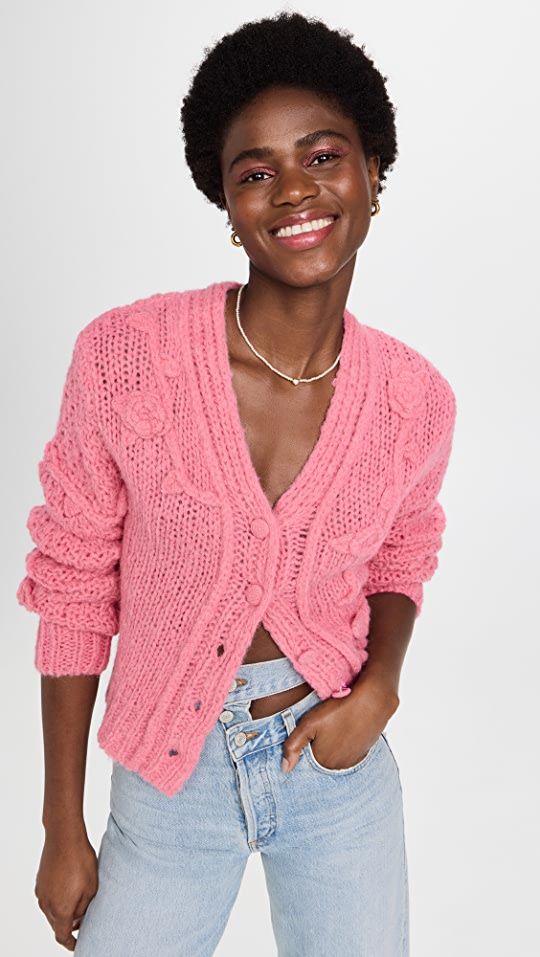 LoveShackFancy Fabietto Crop Cardigan | SHOPBOP | Shopbop