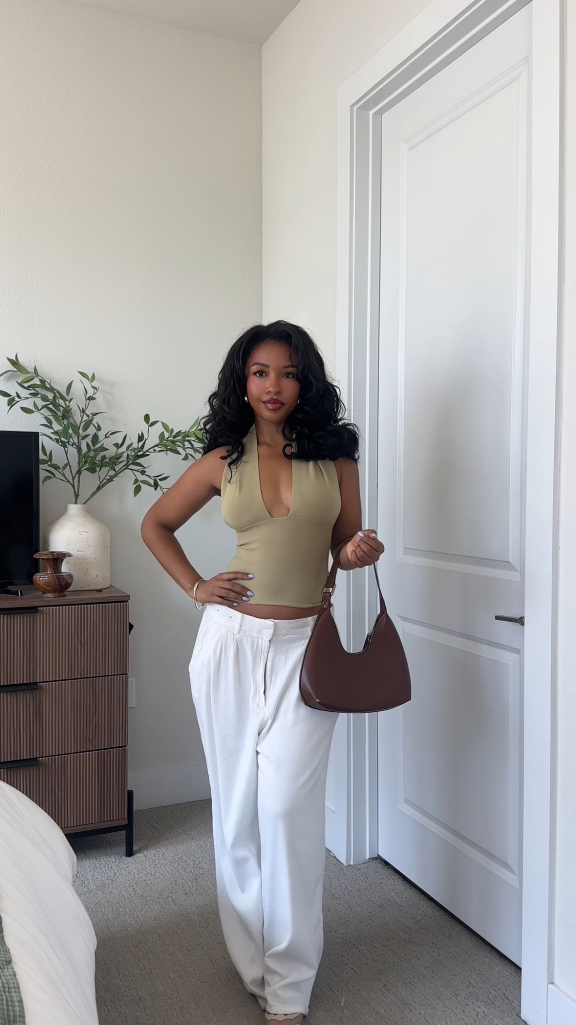Halters all summer long! Top from Revolve. Pants from DIISH. Bag from Princess Polly ☀️

#LTKSeasonal #LTKFindsUnder100 #LTKStyleTip