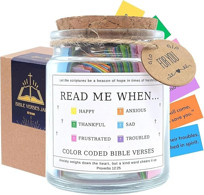 Bible Verse Jar, Christian Gifts for Women, Inspirational Scriptures for Women, Daughters, Bible ... | Amazon (US)