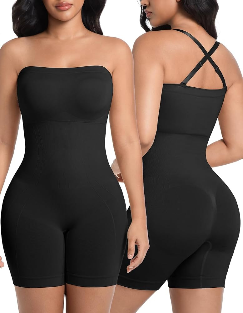 SIMIYA Shapewear Bodysuits Built in Bra, Tummy Control Strapless/strap Top for Women, Full Body S... | Amazon (US)