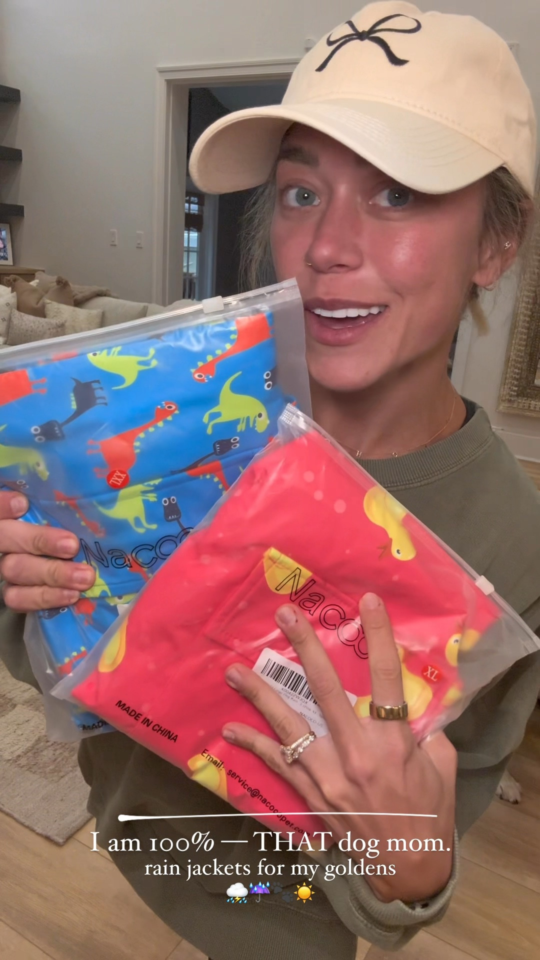 Yes - the dogs got rain jackets 🤣☔️⛈️ they’re super functional so it’ll help when it’s rainy days for walks so their fur isn’t soaked! Kaiser is in the 2XL & Kollyns is in the XL! Several prints 😍🦖🐥

Dog mom / golden retrievers / pet / Amazon finds / family / Holley Gabrielle / reel

#LTKWatchNow #LTKFindsUnder50 #LTKPets