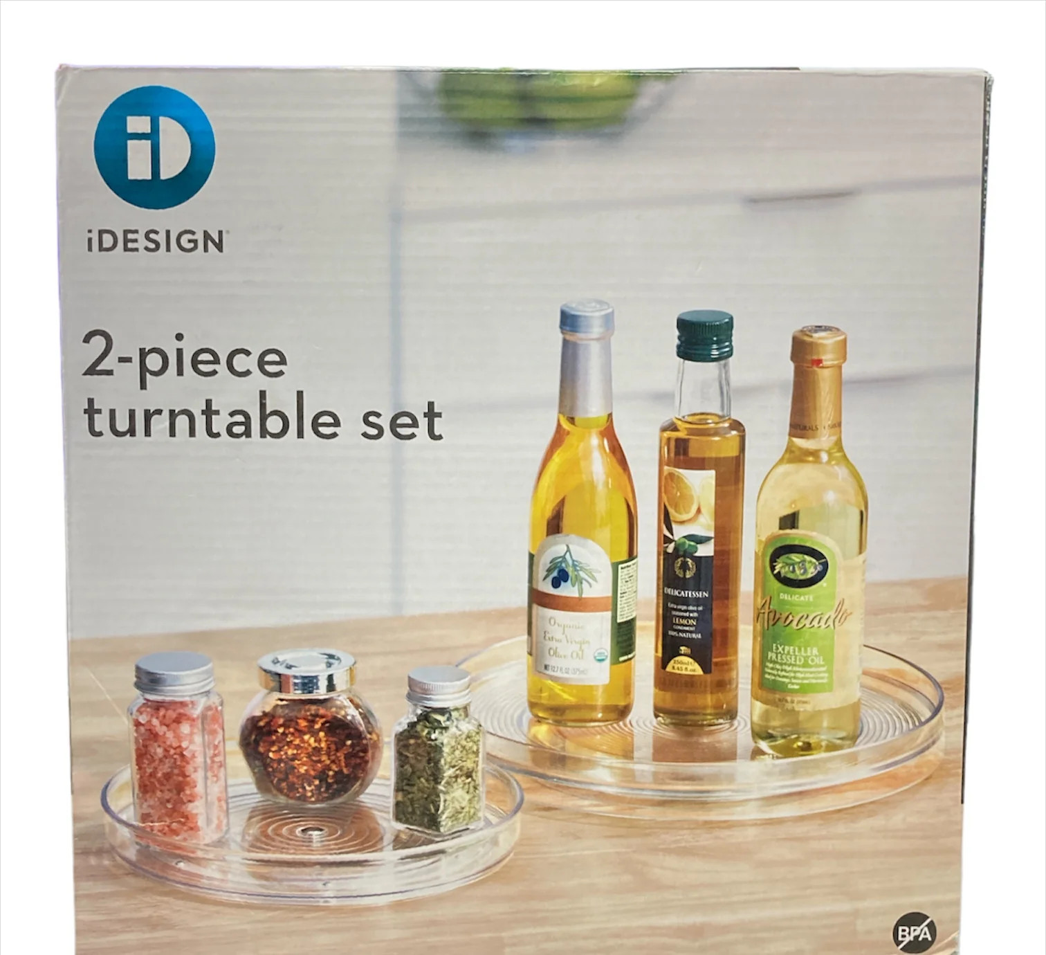 iDesign Linus Turntable Organizer, Set of 2, Clear (9" and 11") | Walmart (US)