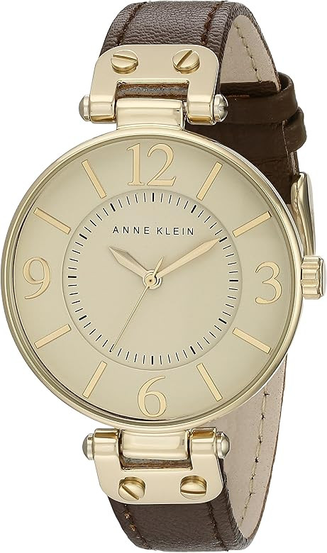Anne Klein Women's Leather Strap Watch | Amazon (US)