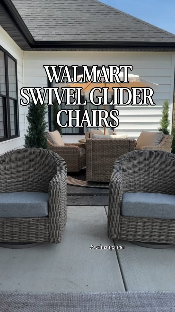 Follow @pleasantlybuilt and comment “shop” for the links sent to you!

I feel like I struck gold with these Walmart swivel glider patio chairs. I was honestly so impressed by the quality they feel like something straight out of a designer showroom, and the price almost seems too good to be true.

I originally bought them for our Florida rental and loved them so much I ordered a second set for our front porch.

They come in five colors and have matching pieces if you want to create a full set. No surprise they’re top sellers I don’t think they’ll stay in stock long.

#bestsellers #patiofurniture #walmarthome #walmartpartner